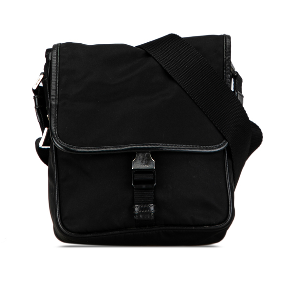 Pre-Loved Prada Tessuto Buckle Messenger Bag - Picture 1 of 10